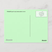 騎士ランスロット、緑の森に乗馬 ポストカード (裏面)