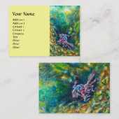 騎士ランスロット、緑の森に乗馬 名刺 (正面/裏面)