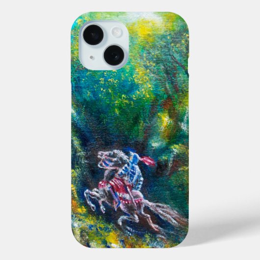 騎士ランスロット、緑の森に乗馬 Case-Mate iPhoneケース (裏面)