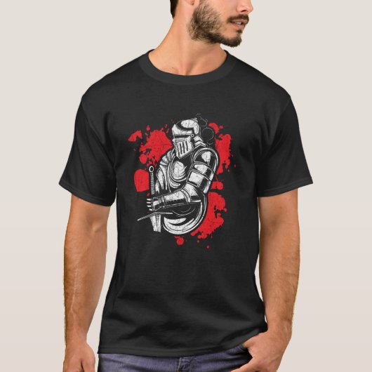 騎士中世の兵士ナイト戦士7 Tシャツ (正面)