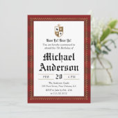 騎士中世の誕生日パーティーの招待 招待状 (スタンド正面)