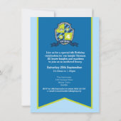 騎士中世シールドキッズ4th誕生日招待状 招待状 (裏面)