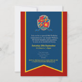 騎士中世シールドキッズ6th誕生日招待状 招待状 (裏面)