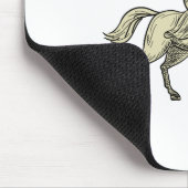 騎士乗馬馬の盾の槍の旗のスケッチ マウスパッド (コーナー)