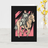 騎士乗馬 カード (黄色い花)