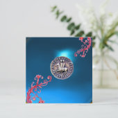 騎士団のサファイアブルーのシール 招待状 (スタンド正面)