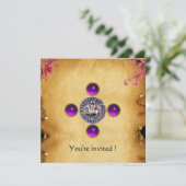 騎士団の宝石の紫のシール 招待状 (スタンド正面)