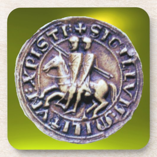 騎士団の宝石の黄色のシール コースター (正面)