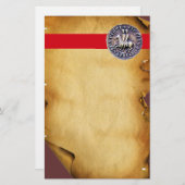 騎士団の封印、茶色の羊皮紙 便箋 (正面/裏面)