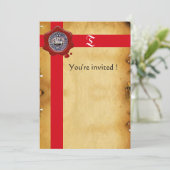 騎士団テンプラの封印レッドワックスモノグラム 招待状 (スタンド正面)