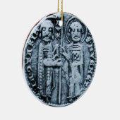 騎士団テンプラーモノグラムジェムパープルのシール セラミックオーナメント (右)