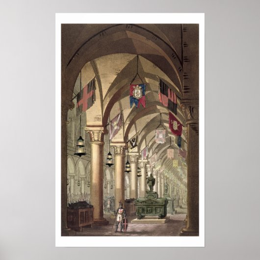 騎士団テンプルの墓, c.1820-39 (アクアチント) ポスター (正面)