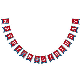 騎士団中世ハッピーバースデー第8回赤い青い鳥 バンティングフラッグ