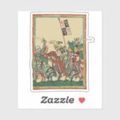 騎士団、14世紀Codex Manesse シール (シート)