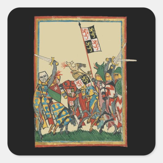 騎士団、14世紀Codex Manesse スクエアシール (正面)