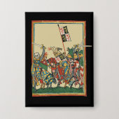 騎士団、14世紀Codex Manesse 缶バッジ (正面)