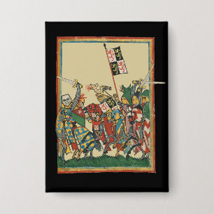 騎士団、14世紀Codex Manesse 缶バッジ