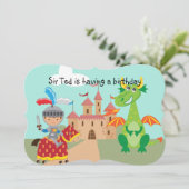 騎士城およびドラゴンの誕生日の招待 招待状 (スタンド正面)