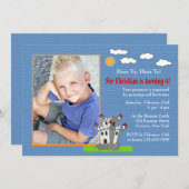 騎士城の誕生日のパーティの招待状 招待状 (正面/裏面)