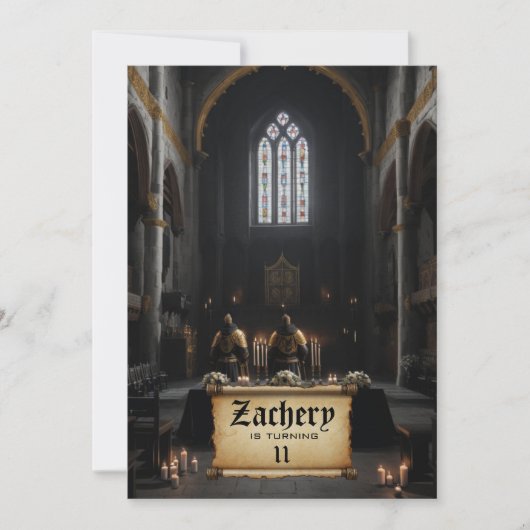 *~*騎士城絵巻中世AP88誕生日 招待状 (正面)