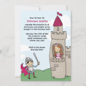 騎士救プリンセス招待状：黒い赤毛 招待状 (正面)