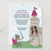 騎士救プリンセス招待状:黒髪 招待状 (正面)