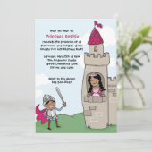 騎士救プリンセス招待状:黒髪 招待状 (スタンド正面)