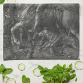 騎士死および悪魔アルブレヒトDurer キッチンタオル (折り畳み)