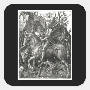 騎士死と悪魔 – アルブレヒトデュラーc1513 スクエアシール