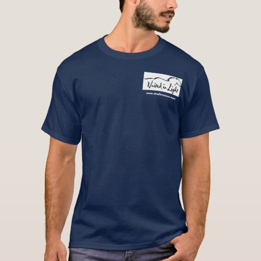 騎士背部の写真が付いているロゴの前部 Tシャツ (正面)