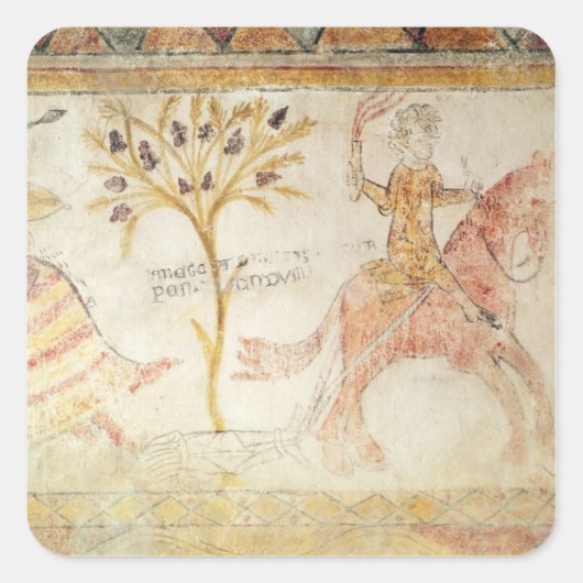 騎士運は火を燃やす スクエアシール (正面)