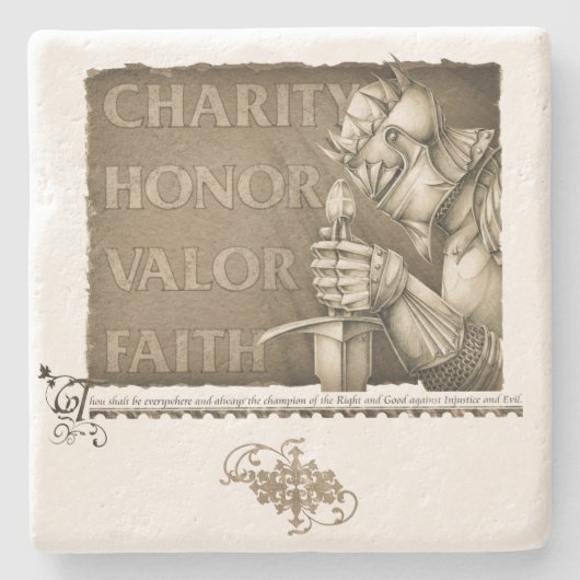 騎士道規約 ストーンコースター (正面)