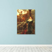 騎士道(フランクDicksee) キャンバスプリント (インサイチュ (ウッドフロア))