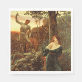 騎士道(フランクDicksee) スタンダードランチョンナプキン