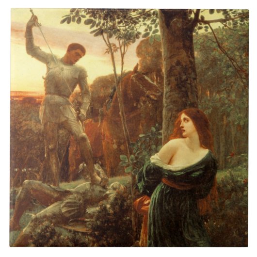 騎士道(フランクDicksee) タイル (正面)