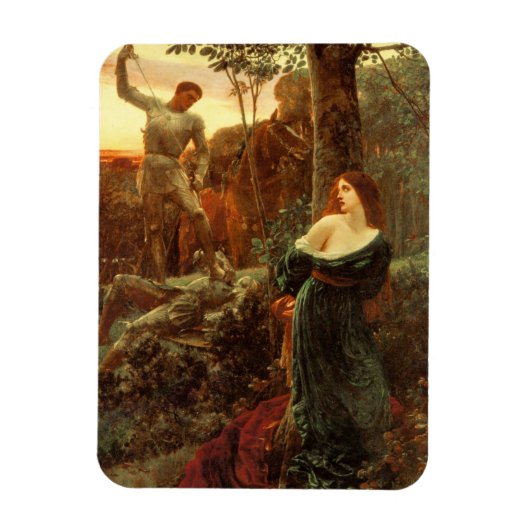 騎士道(フランクDicksee) マグネット (縦)