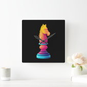 騎士 スクエア壁時計 (ホーム)