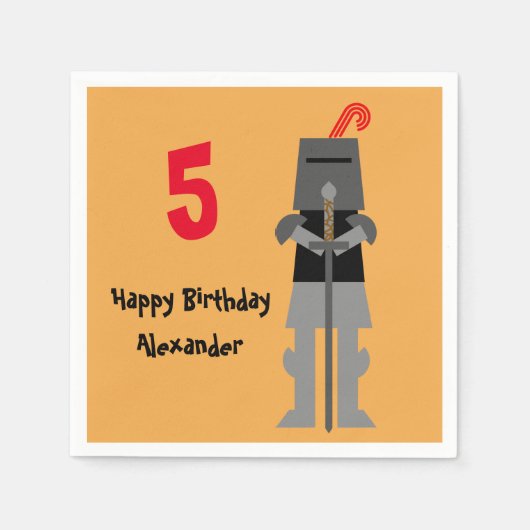 騎士 スタンダードカクテルナプキン (正面)