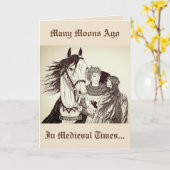 「騎士（ナイツ）が乙女（乙女）を誘い出したのだ！」 カード (黄色い花)