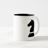 「騎士」ピクトグラムのマグ ツートーンマグカップ (正面右)
