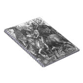 騎士、死および悪魔1513年(版木、銅版、版画) ノートブック (右側)