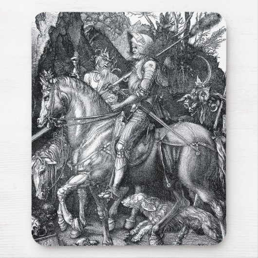 騎士、死および悪魔-アルブレヒトDürer マウスパッド (正面)