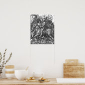 騎士、死と悪魔、1513年(版木、銅版、版画) ポスター (キッチン)