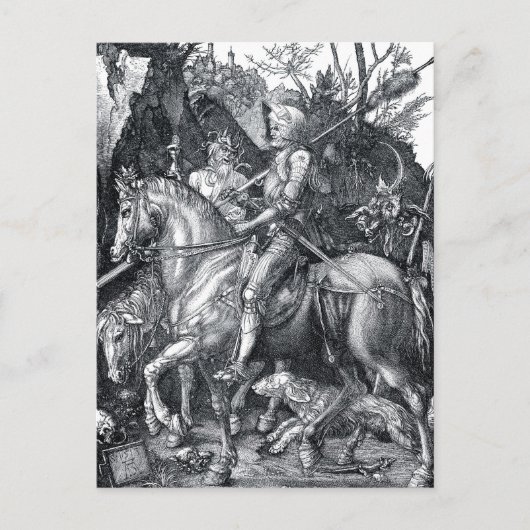 騎士、死、悪魔 - アルブレヒト・デューラー ポストカード (正面)