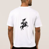 騎士 騎馬 図案 ベクター Tシャツ (裏面)