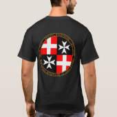 騎士Hospitaller 4の四等分されたシールのワイシャツ Tシャツ (裏面)
