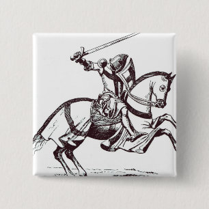 騎士Templarのイラストレーション 缶バッジ