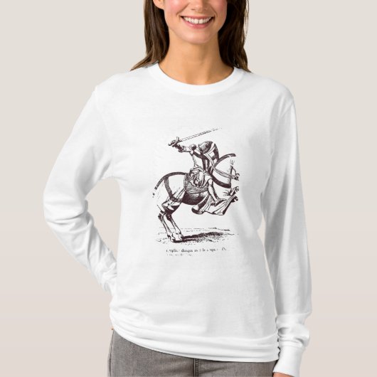騎士Templarのイラストレーション Tシャツ (正面)