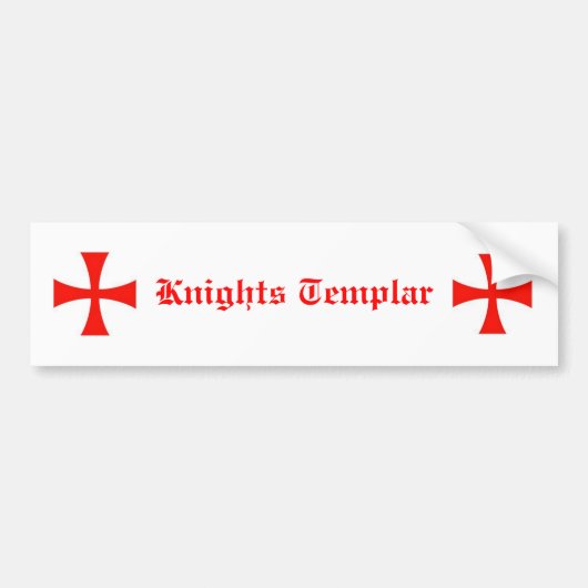 騎士Templarのバンパーステッカー バンパーステッカー (正面)