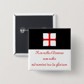 騎士Templarのモットー 缶バッジ (正面&裏面)